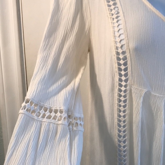 Knox Rose Crocheted Cream Top Size Small - Picture 5 of 12